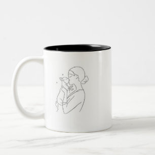 Hundemutter-Geschenk Kaffeetasse Minimalistische S
