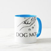 Hundemutter Hand & Pfote Tasse (VorderseiteRechts)