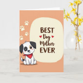 Hundemutter-Illustrationskarte Karte (Gelbe Blume)