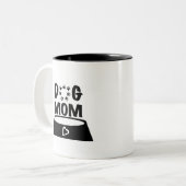 Hundemutter-Kaffeetasse Zweifarbige Tasse (Vorderseite Links)