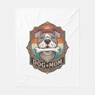 Hundemutter-Knochen-Bandana-Vintage-Rahmen_1 Fleecedecke