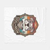 Hundemutter-Knochen-Bandana-Vintage-Rahmen_1 Fleecedecke (Vorderseite (Horizontal))