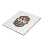 Hundemutter-Knochen-Bandana-Vintage-Rahmen_1 Fliese (Seite)