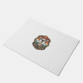 Hundemutter-Knochen-Bandana-Vintage-Rahmen_1 Fußmatte (Schrägansicht)
