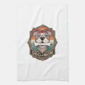 Hundemutter-Knochen-Bandana-Vintage-Rahmen_1 Geschirrtuch (Vertikal)