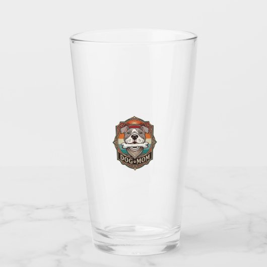 Hundemutter-Knochen-Bandana-Vintage-Rahmen_1 Glas (Vorderseite)
