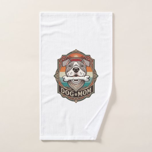 Hundemutter-Knochen-Bandana-Vintage-Rahmen_1 Handtuch (Handtuch)