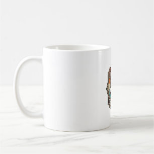 Hundemutter-Knochen-Bandana-Vintage-Rahmen_1 Kaffeetasse