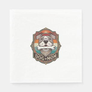 Hundemutter-Knochen-Bandana-Vintage-Rahmen_1 Serviette
