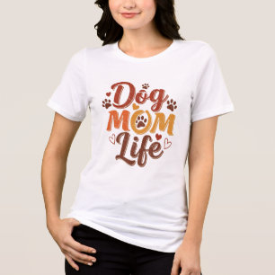 Hundemutter-Leben Vintage handgeschriebene Hundeli Tri-Blend Shirt