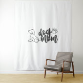 Hundemutter-Liniendesign Minimalistischer Hunde-Li Wandteppich (Beispiel)