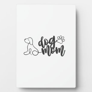 Hundemutter-Liniendesign Minimalistischer Hundeli Fotoplatte
