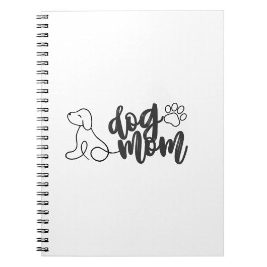 Hundemutter-Linienkunst-Design Minimalistischer Hu Notizblock (Vorderseite)