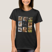 Hundemutter Mama Fotocollage schwarz T-Shirt (Vorderseite)