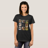 Hundemutter Mama Fotocollage schwarz T-Shirt (Vorne ganz)