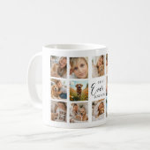 Hundemutter Mama Fotocollage weiß schwarz Kaffeetasse (Vorderseite Links)