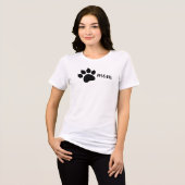 Hundemutter Minimalist Einfach Tri-Blend-Shirt Tri-Blend Shirt (Vorderseite voll)