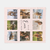 Hundemutter-Mutter-Rosé-Fotocollage Fleecedecke (Vorderseite (Horizontal))