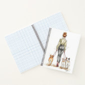 Hundemutter Notizbuch | Modeillustration Hundetrai (Innenseite)