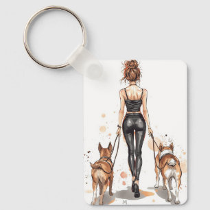 Hundemutter-Schlüsselanhänger Stylishe Hundespaz Schlüsselanhänger