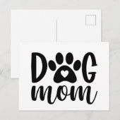 Hundemutter T - Shirt Postkarte (Vorne/Hinten)