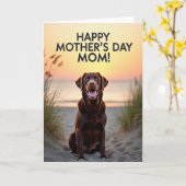 Hundemutter-Tag Grußkarte Karte (Gelbe Blume)