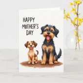 Hundemuttertag-Kunstkarte Karte (Gelbe Blume)