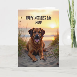 Hundemuttertag Strandlächeln Karte