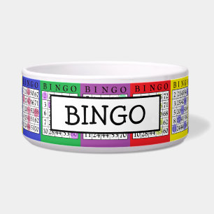 Hundename Funny BINGO Karten Hundeschale hinzufüge Napf