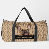 Hundename oder Ihr Name, Französischer Bulldog + P Duffle Bag (Vorderseite)