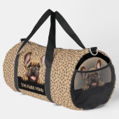 Hundename oder Ihr Name, Französischer Bulldog + P Duffle Bag (Rechte Ecke)