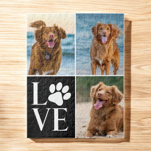Hundenamen-Foto-Collage Benutzerdefinierte Liebe H Puzzle
