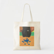 Hundenase und Blaubeertasche