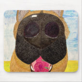 Hundenase und Himbeeren-Mauspad Mousepad (Vorne)