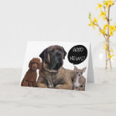 HUNDENGRUPPE VEREINBART "BESTE GEBURTSTAGSWEISEN J KARTE (Gelbe Blume)