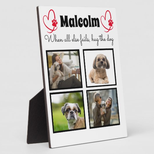 Hundensammlung - 4 Foto nach Maß Fotoplatte (Seite)