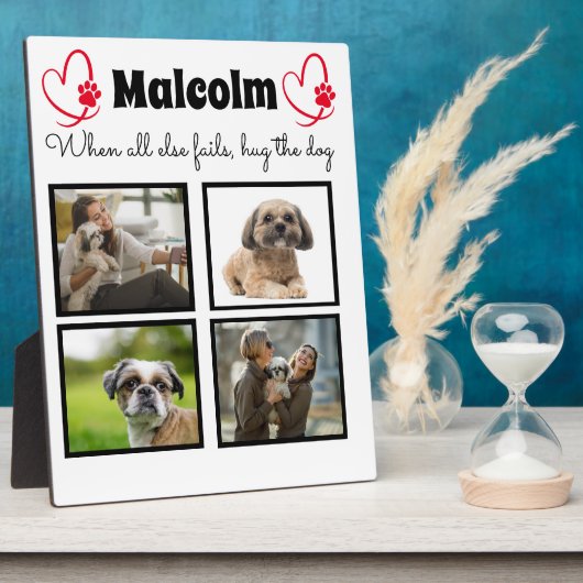 Hundensammlung - 4 Foto nach Maß Fotoplatte (Seite)