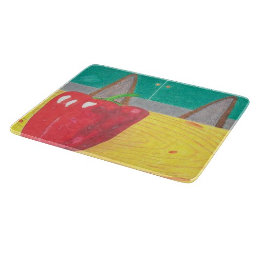 Hundeohren und Pfeffer Schneidebrett (Ecke)