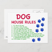 Hundeordnung - Regeln zum Leben nach Postkarte (Vorne/Hinten)