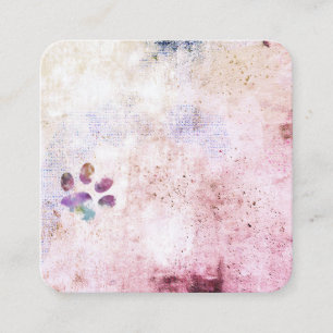 Hundepaardruck Aquarellfarbe Spritzer Farbgestaltu Quadratische Visitenkarte