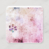 Hundepaardruck Aquarellfarbe Spritzer Farbgestaltu Quadratische Visitenkarte (Rückseite)
