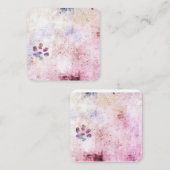 Hundepaardruck Aquarellfarbe Spritzer Farbgestaltu Quadratische Visitenkarte (Vorne/Hinten)