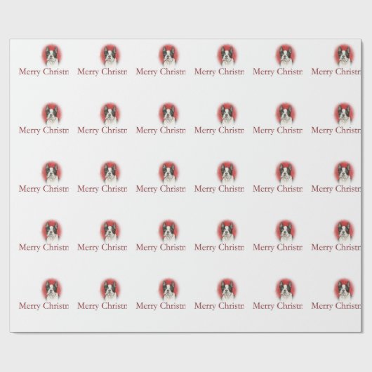 HundePackpapier frohe Weihnacht-Bostons Terrier Geschenkpapier (Flach)