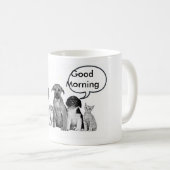 HUNDEPAKET KAFFE/TEE-TASSE SAGT GUTEN MORGEN KAFFEETASSE (VorderseiteRechts)