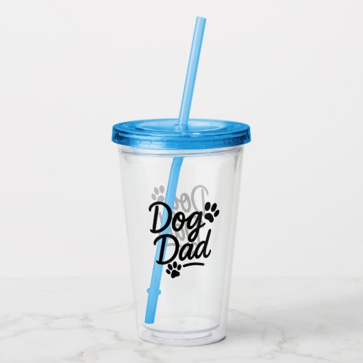 Hundepapa Acryltrinkbecher (Rückseite)