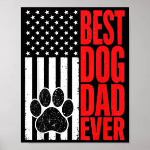 Hundepapa aller Zeiten Patriotischer Vatertag Hund Poster