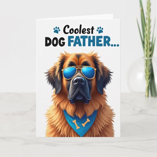 Hundepapa Cool Portrait Karte (Vorderseite)