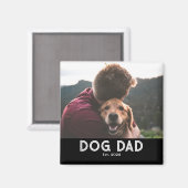 Hundepapa Etabliert Fotogeschenk Magnet (Vorderseite/Rückseite)