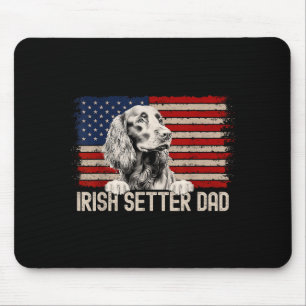Hundepapa Ever Amerikanische Flagge - Irischer Set Mousepad