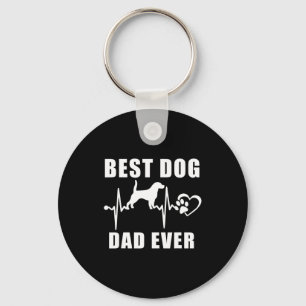 Hundepapa ever Beagle-Hunde-Herzschlag-Pfote-Welpe Schlüsselanhänger